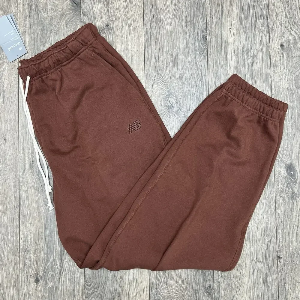 New Balance Jogger Pants Size Small Mens Brown French Terry Athletics $85